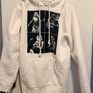 Taylor Swift Eras Tour 2023 Official Merch White Pullover Hooded Sweatshirt